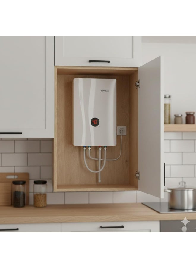 CEMSAN Digital Instant Water Heater 7.5 kW – Speed E 7.5, 3 Power Levels, Digital Timer & Temperature Control, Energy Saving, Smallest Heater in the World, 5-Year Warranty – Made in Türkiye, SPEED 7.5 Digital - Image 5